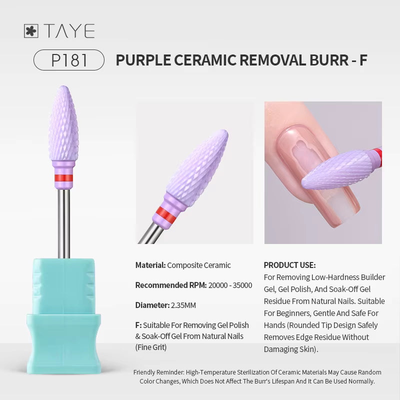 TAYE Professional Cuticle Clean Gel Remove Nail Drill Bit