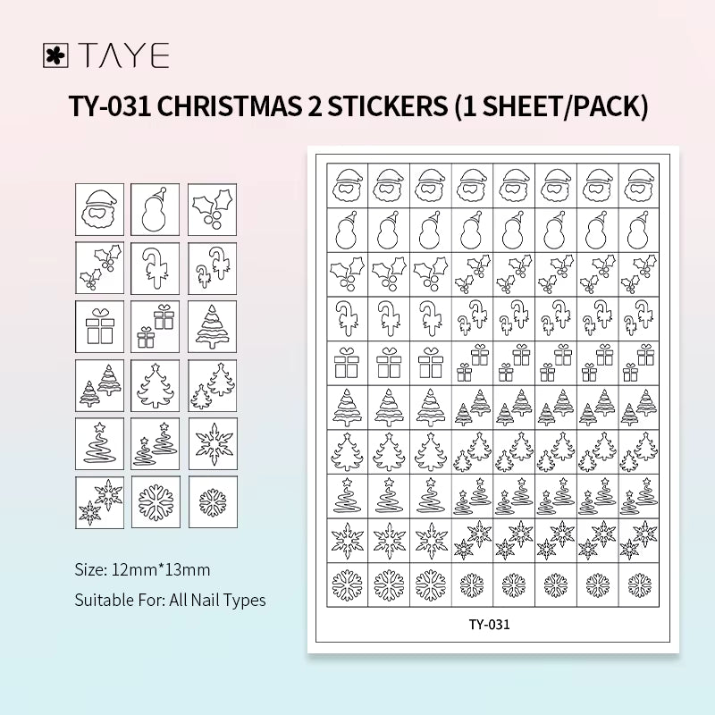 TAYE Transparent Clear Paper Nail Art Painting Sticker
