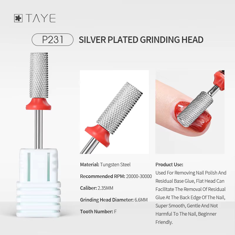 TAYE Professional Cuticle Clean Gel Remove Nail Drill Bit