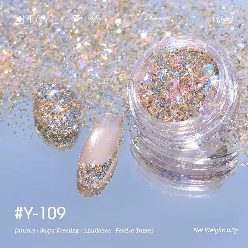TAYE New Colors Nail Art Diamond Powder for Nail Salon DIY