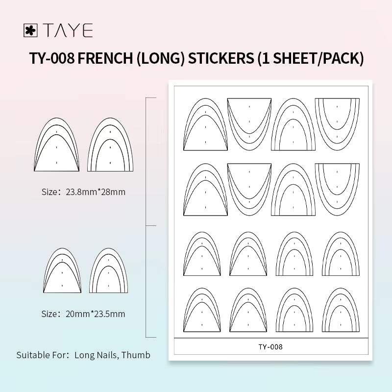 TAYE Transparent Clear Paper Nail Art Painting Sticker
