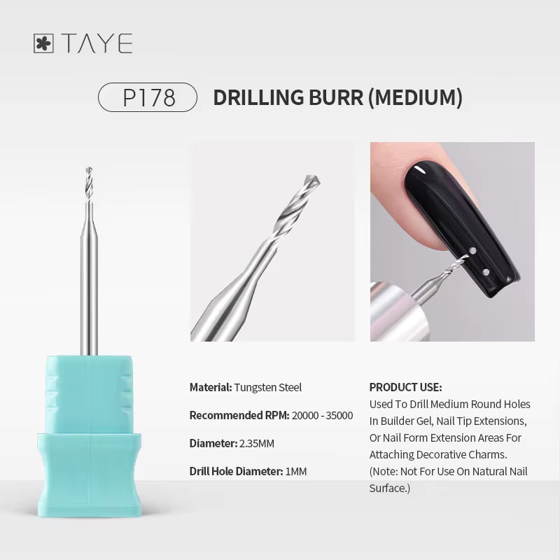 TAYE Professional Cuticle Clean Gel Remove Nail Drill Bit