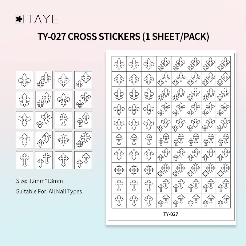 TAYE Transparent Clear Paper Nail Art Painting Sticker