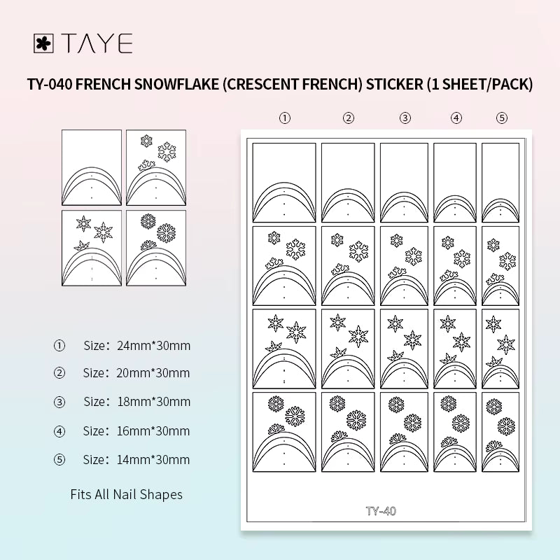 TAYE Transparent Clear Paper Nail Art Painting Sticker