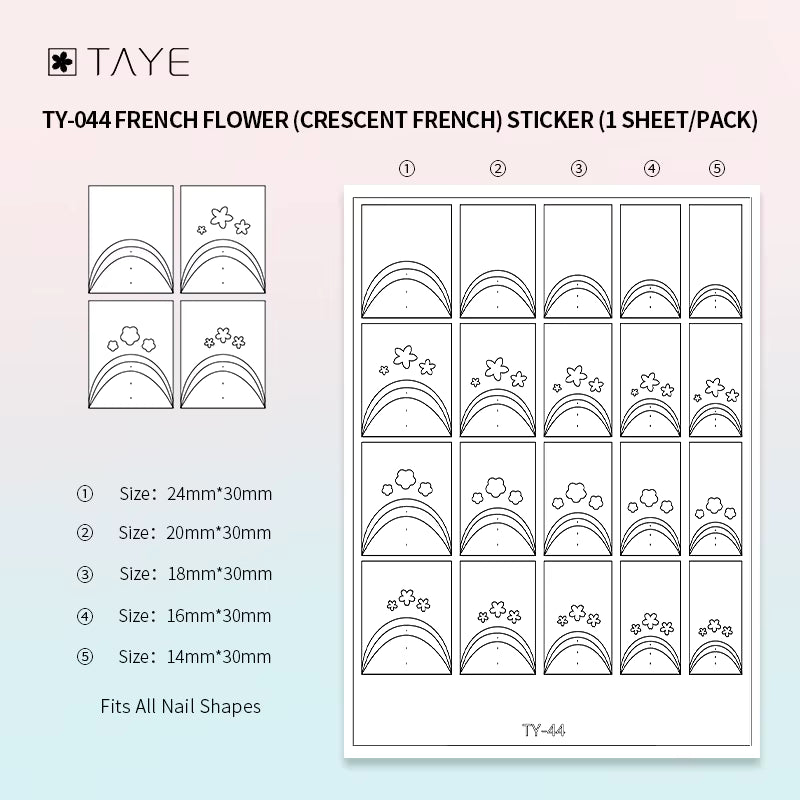 TAYE Transparent Clear Paper Nail Art Painting Sticker