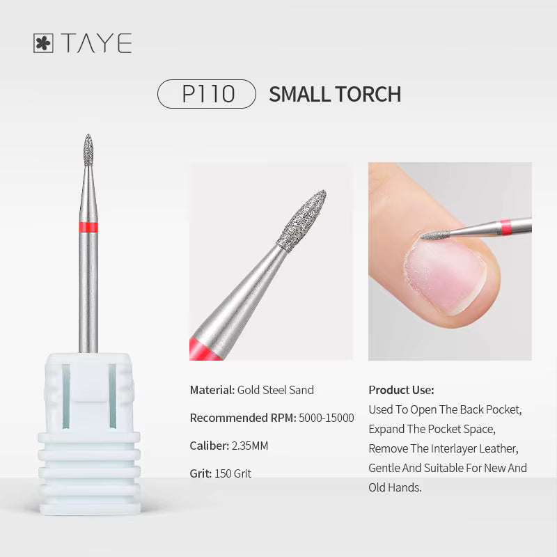 TAYE Professional Cuticle Clean Gel Remove Nail Drill Bit