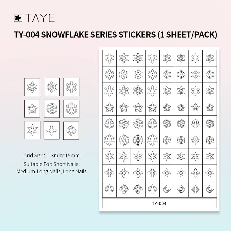 TAYE Transparent Clear Paper Nail Art Painting Sticker