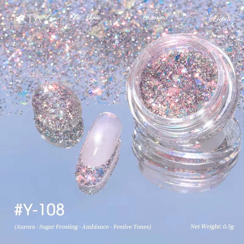 TAYE New Colors Nail Art Diamond Powder for Nail Salon DIY