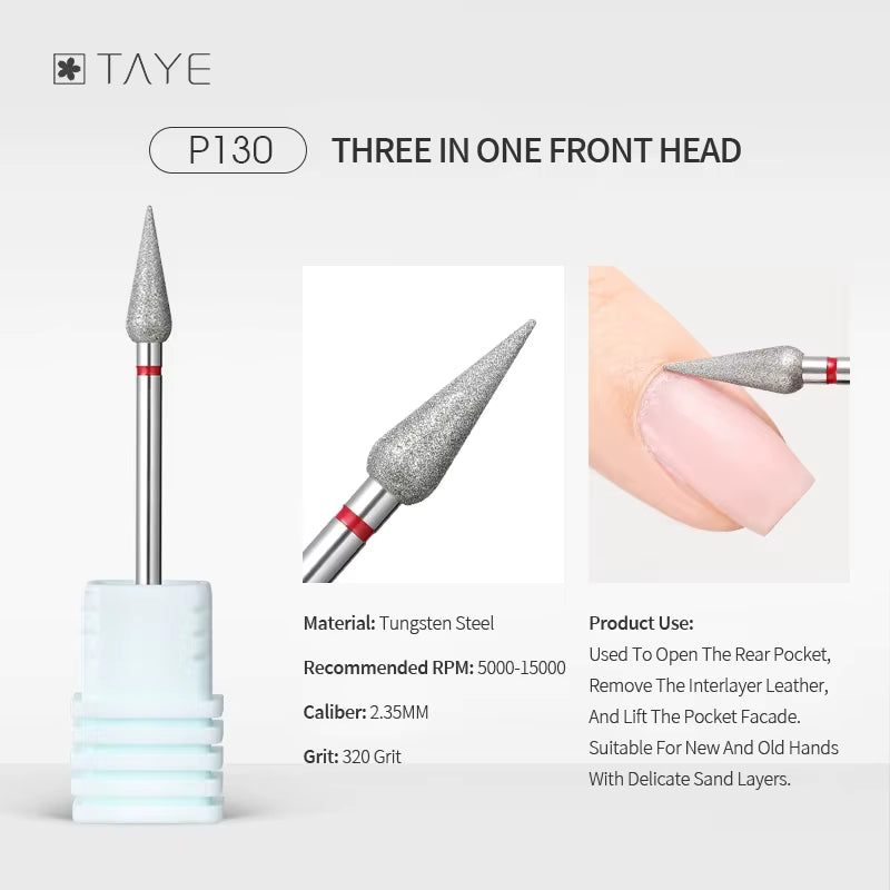TAYE Professional Cuticle Clean Gel Remove Nail Drill Bit