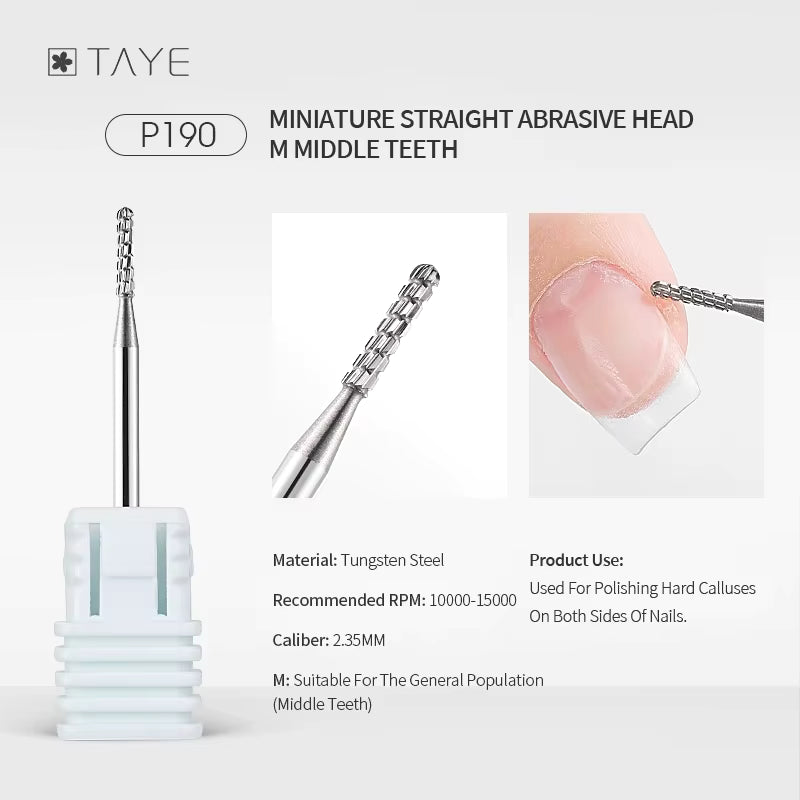 TAYE Professional Cuticle Clean Gel Remove Nail Drill Bit
