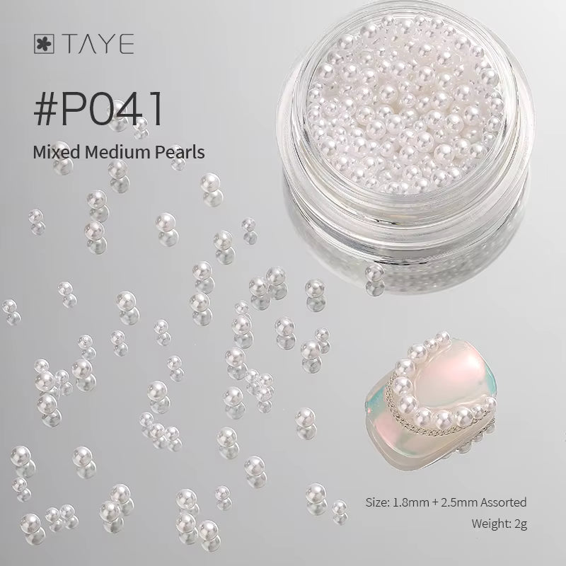 TAYE Nail Accessories Supplies Glitters Pearl Diamond
