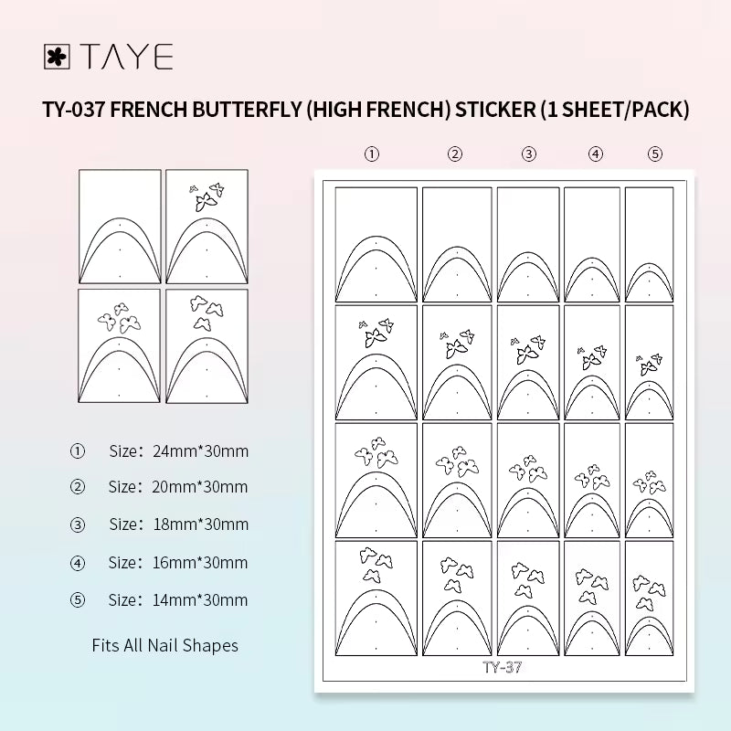 TAYE Transparent Clear Paper Nail Art Painting Sticker