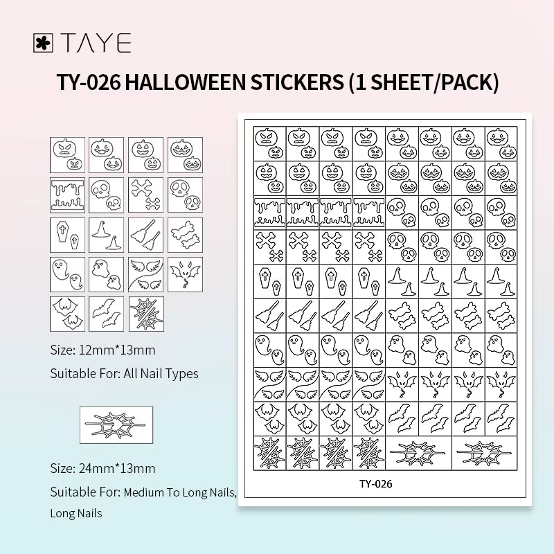 TAYE Transparent Clear Paper Nail Art Painting Sticker