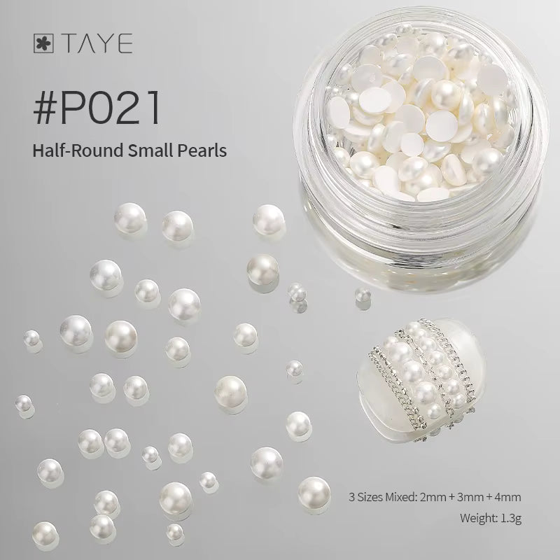 TAYE Nail Accessories Supplies Glitters Pearl Diamond
