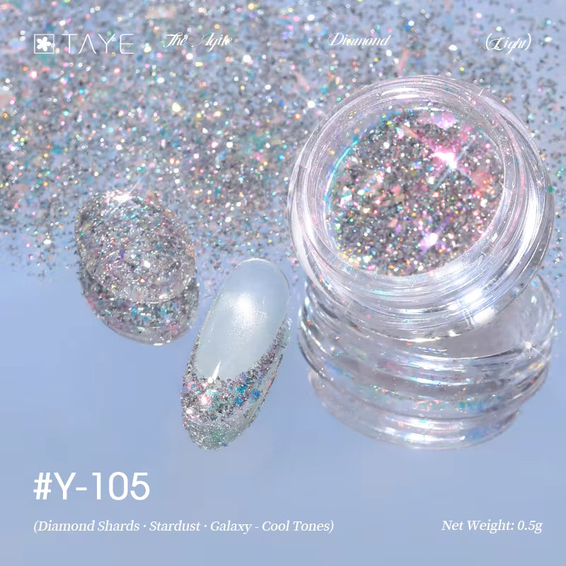 TAYE New Colors Nail Art Diamond Powder for Nail Salon DIY