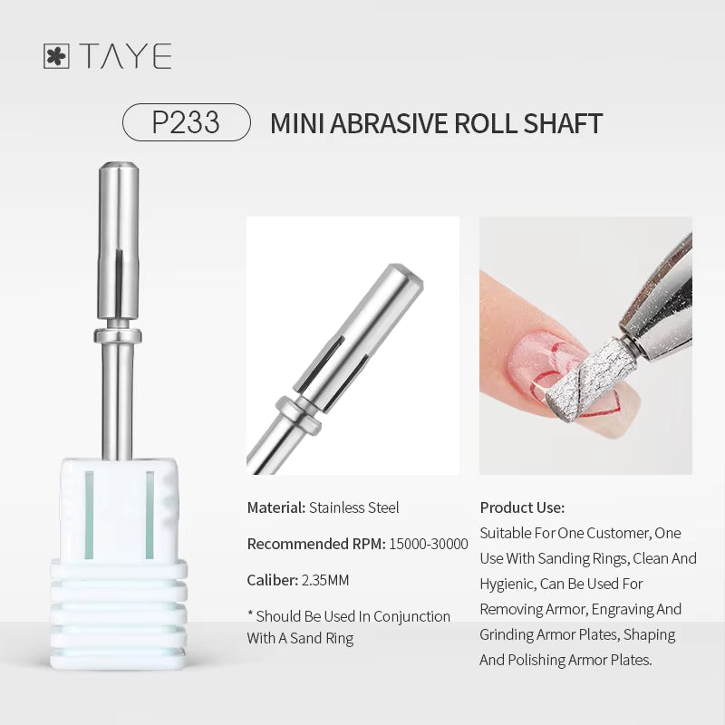 TAYE Professional Cuticle Clean Gel Remove Nail Drill Bit