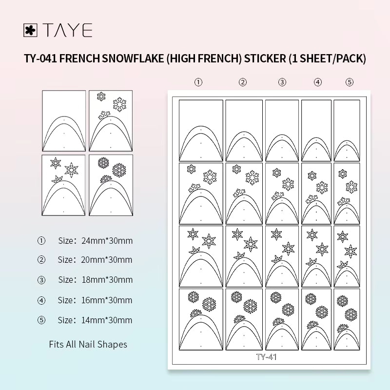 TAYE Transparent Clear Paper Nail Art Painting Sticker