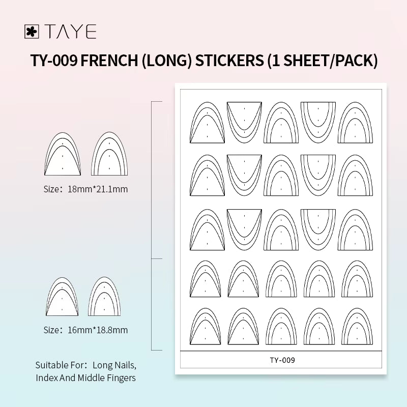 TAYE Transparent Clear Paper Nail Art Painting Sticker