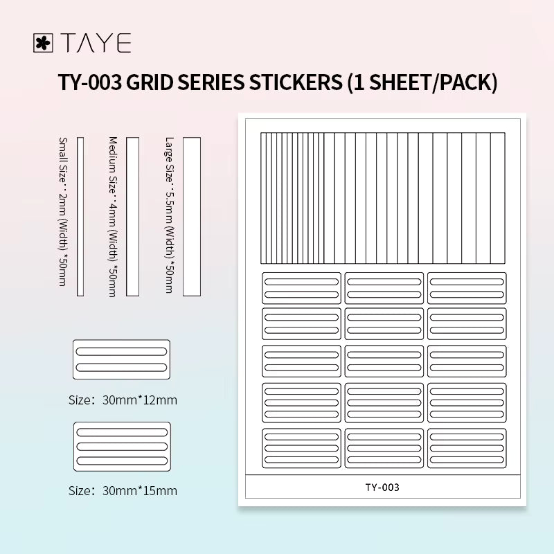 TAYE Transparent Clear Paper Nail Art Painting Sticker