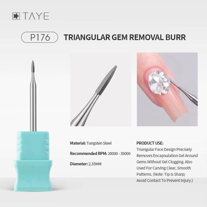 TAYE Professional Cuticle Clean Gel Remove Nail Drill Bit