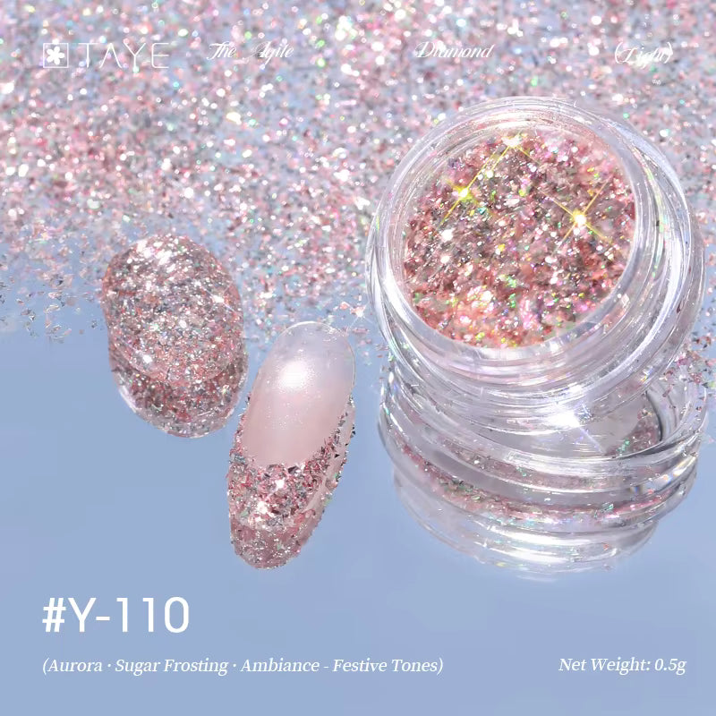 TAYE New Colors Nail Art Diamond Powder for Nail Salon DIY