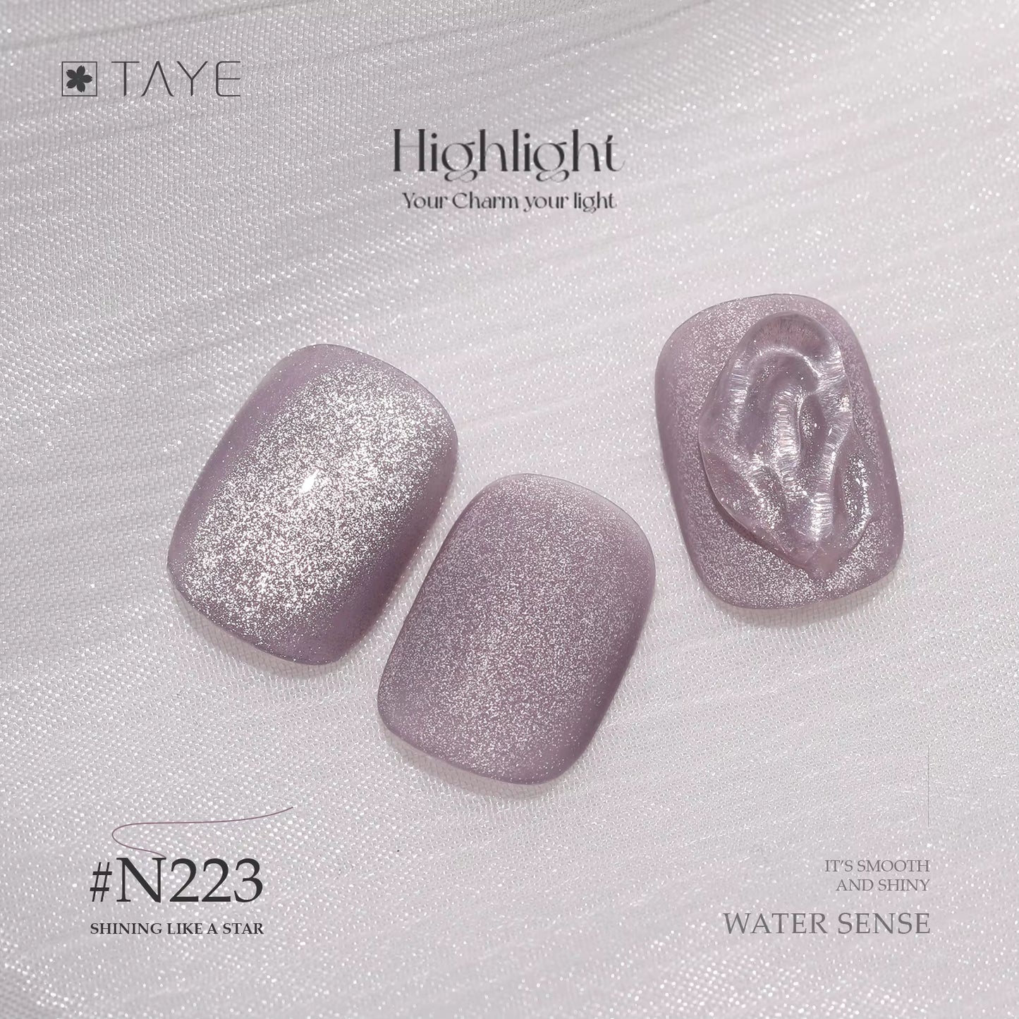 TAYE Super Shiny Glitter Nail Cats Eye Magnetic UV Gel Polish