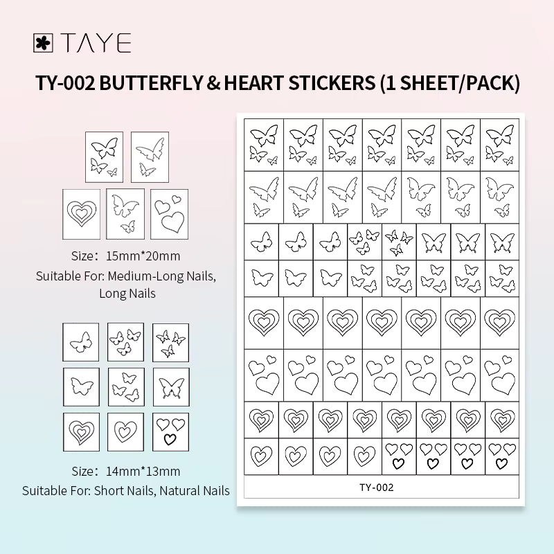 TAYE Transparent Clear Paper Nail Art Painting Sticker