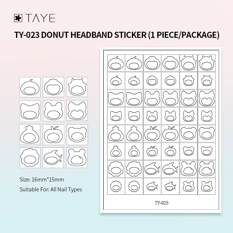 TAYE Transparent Clear Paper Nail Art Painting Sticker