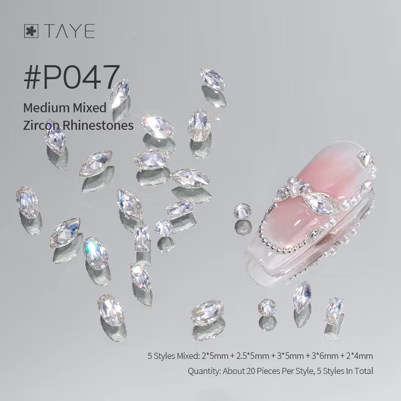 TAYE Nail Accessories Supplies Glitters Pearl Diamond