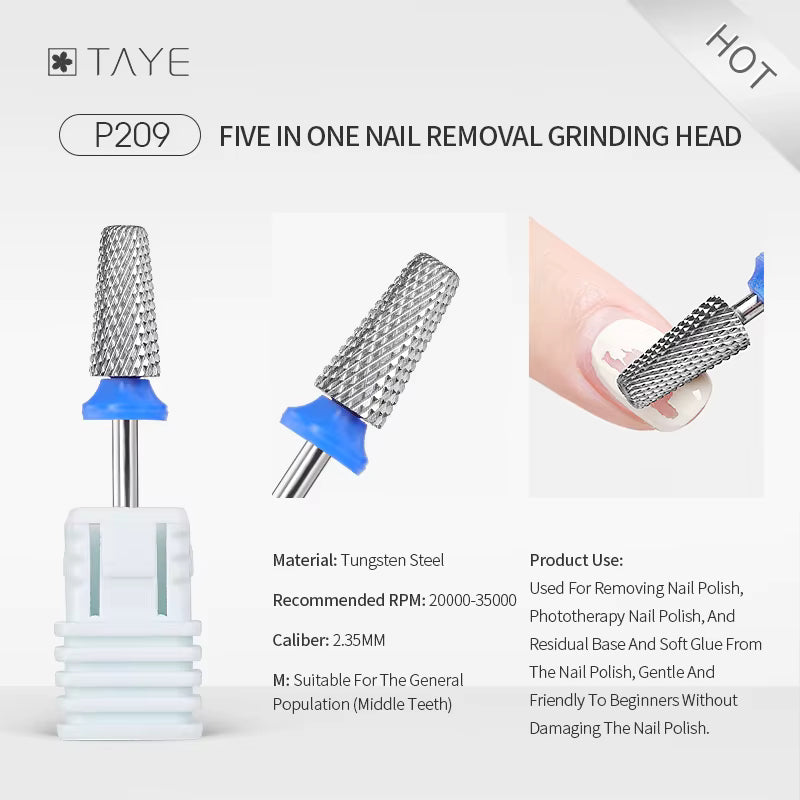 TAYE Professional Cuticle Clean Gel Remove Nail Drill Bit
