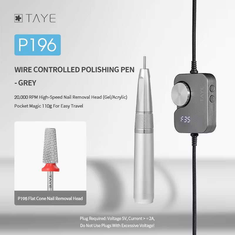 TAYE Easy Use Portable Machine Mini Machine Nail Drill Pen for Nail Art