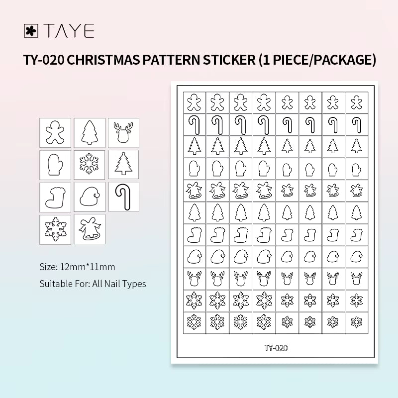 TAYE Transparent Clear Paper Nail Art Painting Sticker
