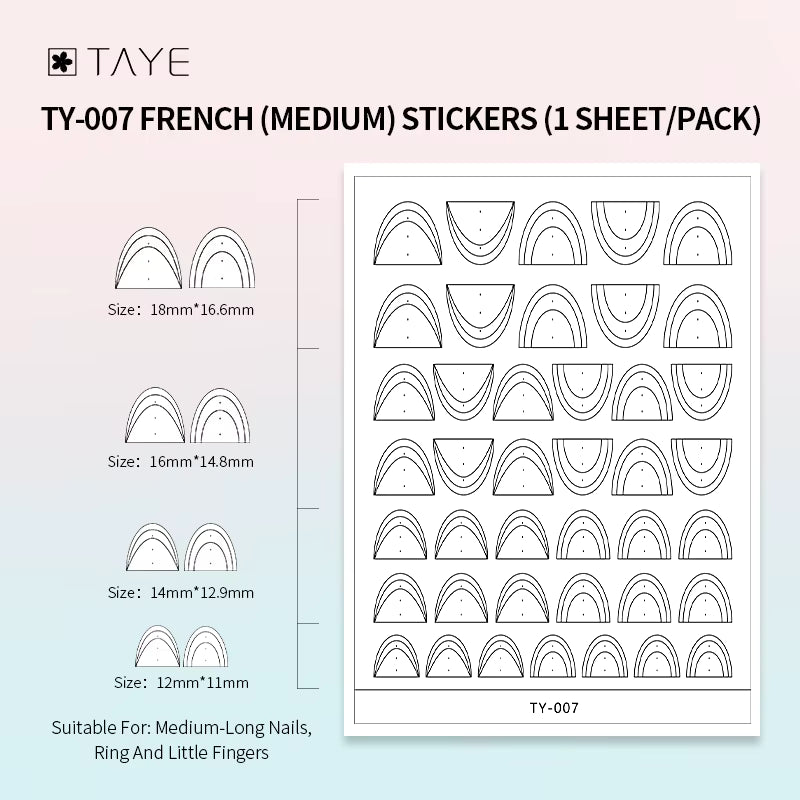 TAYE Transparent Clear Paper Nail Art Painting Sticker