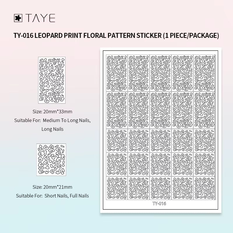 TAYE Transparent Clear Paper Nail Art Painting Sticker
