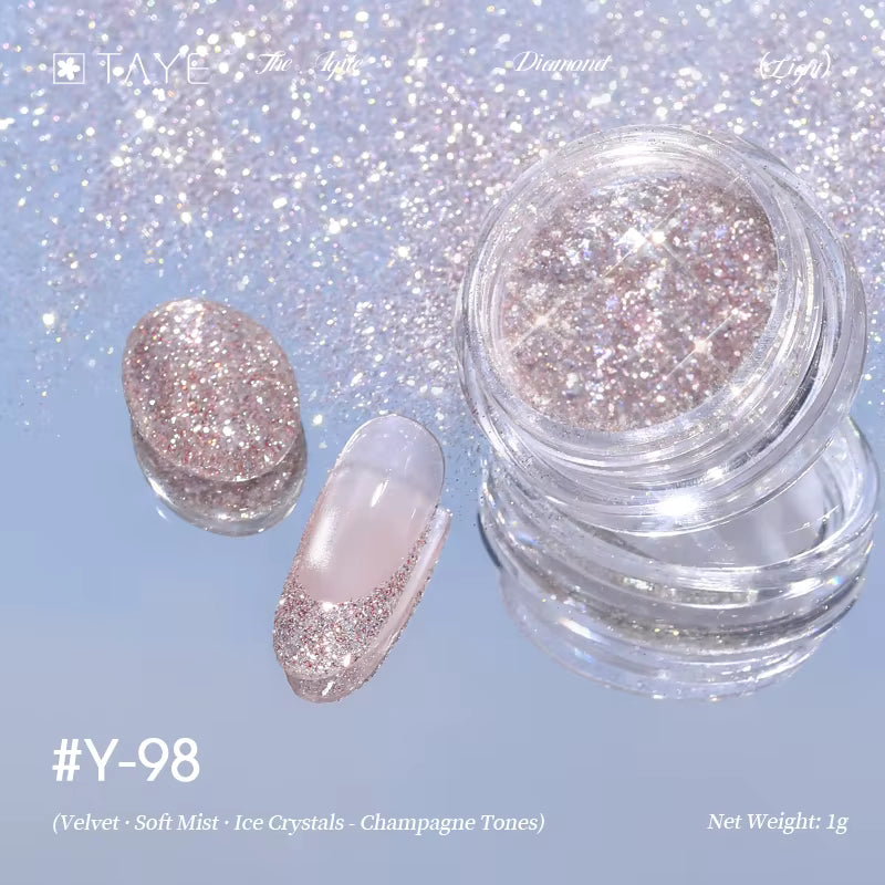 TAYE New Colors Nail Art Diamond Powder for Nail Salon DIY