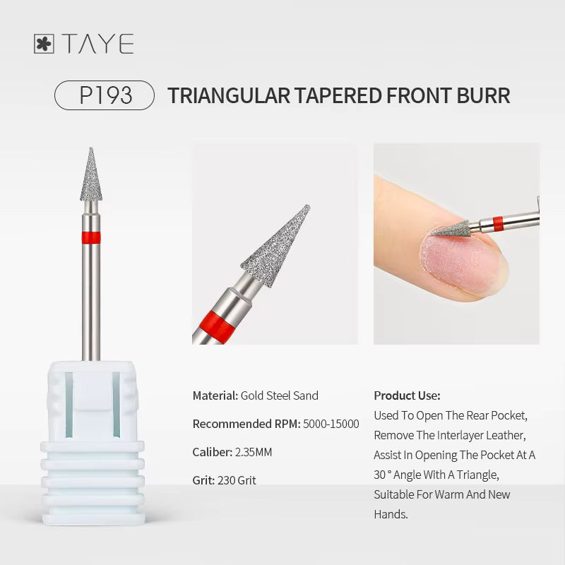TAYE Professional Cuticle Clean Gel Remove Nail Drill Bit