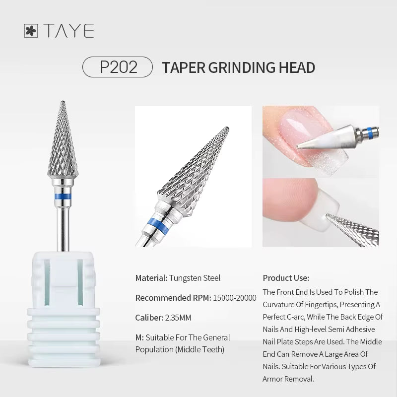 TAYE Professional Cuticle Clean Gel Remove Nail Drill Bit