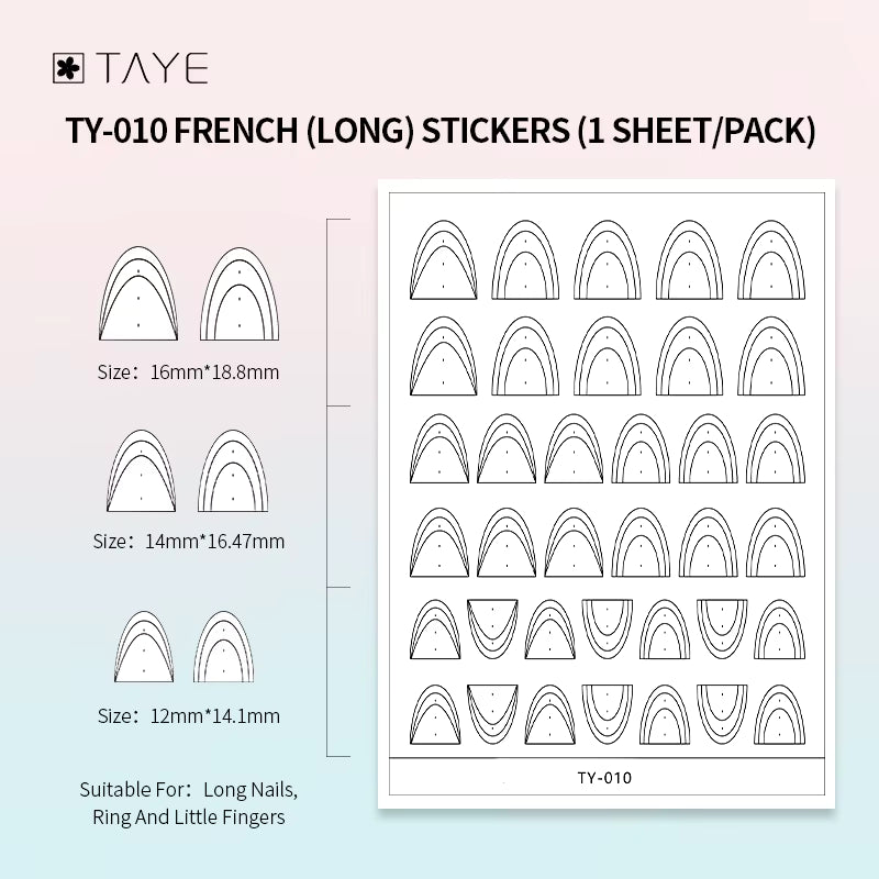 TAYE Transparent Clear Paper Nail Art Painting Sticker