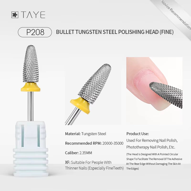 TAYE Professional Cuticle Clean Gel Remove Nail Drill Bit