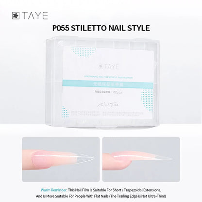 120 Pcs Clear Dual Forms Full Cover Quick Building Gel Mold Tips Nail Extension Molds Upper Forms for Nails Poly Gel