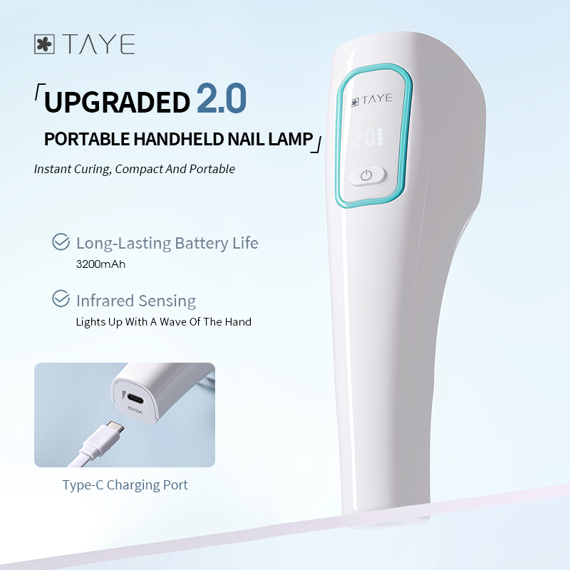 TAYE High Quality Portable Rechargeable Quick Drying UV LED Nail Lamp Light